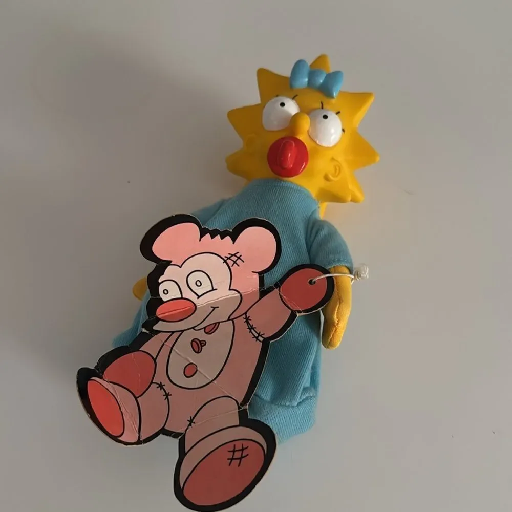 VTG. 1990 THE SIMPSON FAMILY DOLLS COMPLETE EUC
